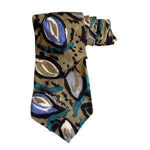 Vintage Guy Laroche Couture Abstract silk tie